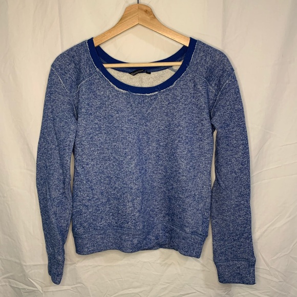 Bluenotes Sweaters - Blue swoop neck sweater